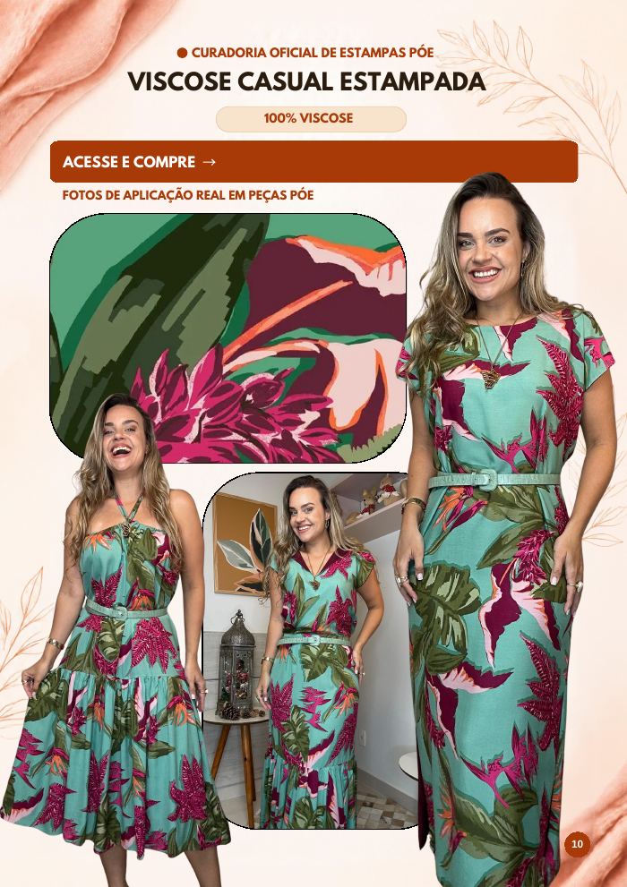 Viscose Casual estampada