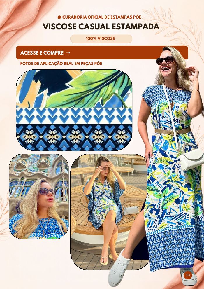 Viscose Casual estampada