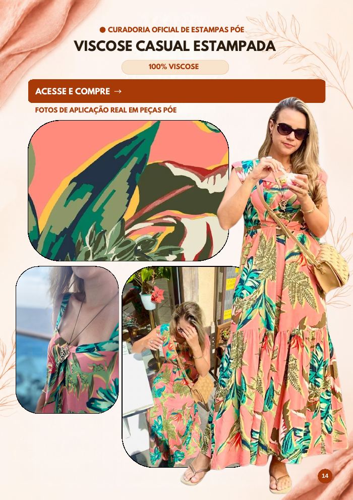 Viscose Casual estampada