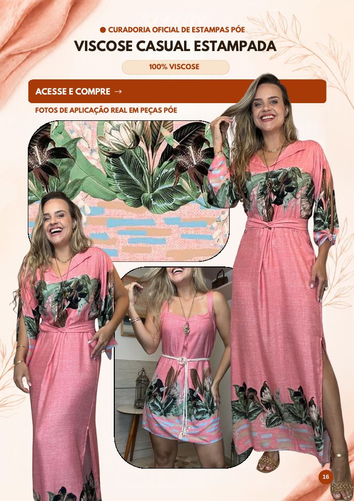 Viscose Casual estampada