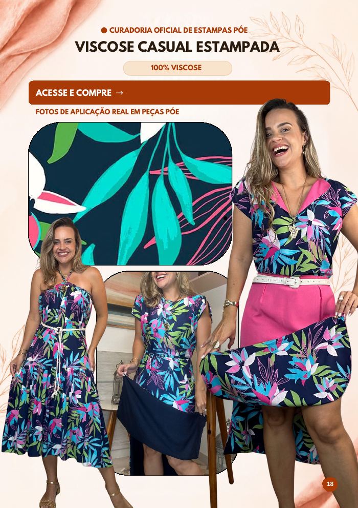 Viscose Casual estampada