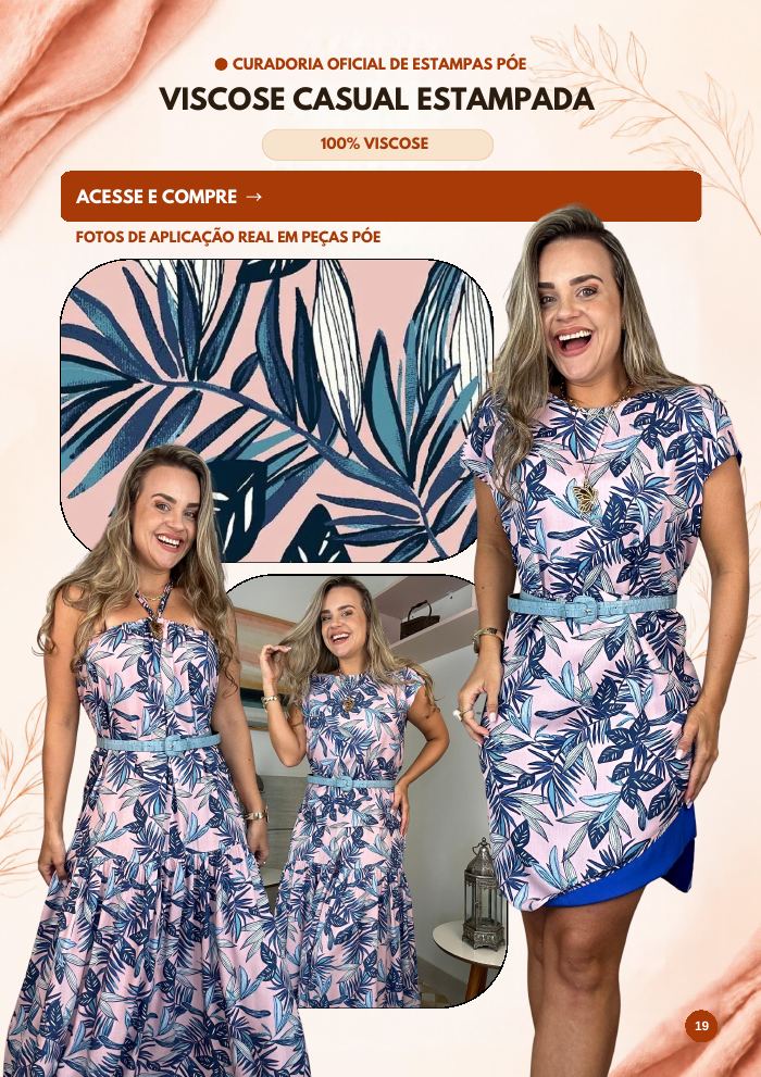 Viscose Casual estampada