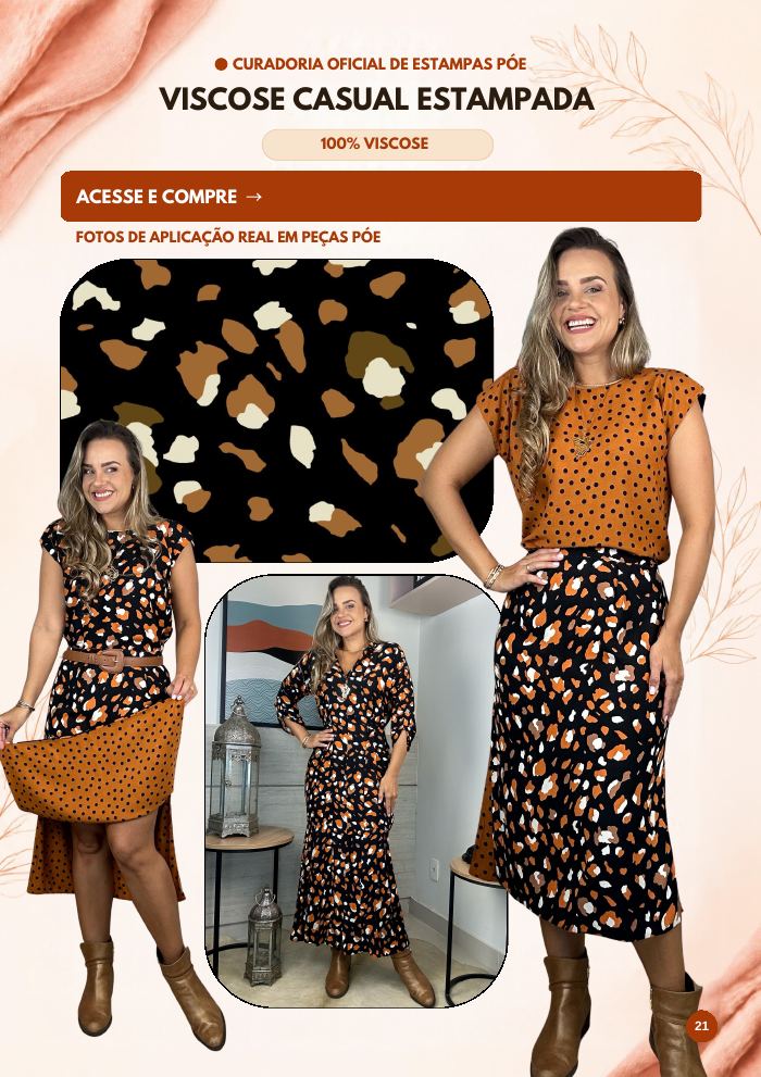 Viscose Casual estampada