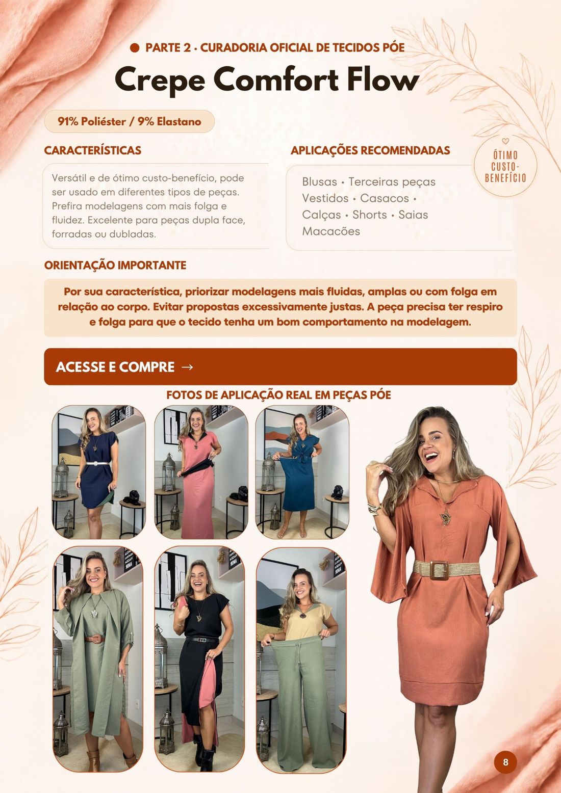 Página completa do Crepe Comfort Flow no Guia