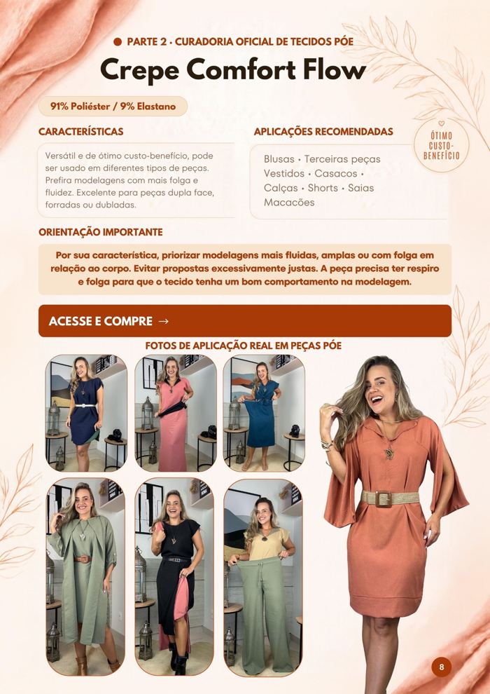 Página do Crepe Comfort Flow