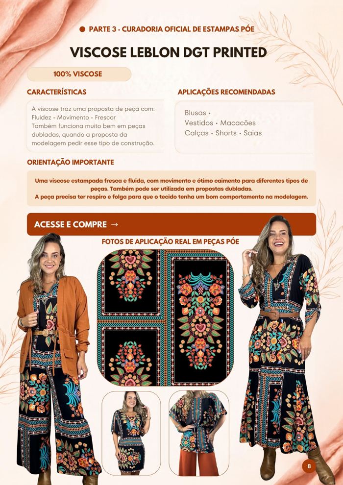 Página da Viscose Leblon DGT Printed